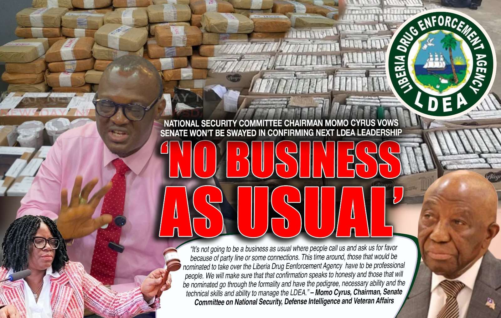 Liberia: National Security Committee Chairman Momo Cyrus Vows Senate Won’t Be Swayed in Confirming Next LDEA Leadership