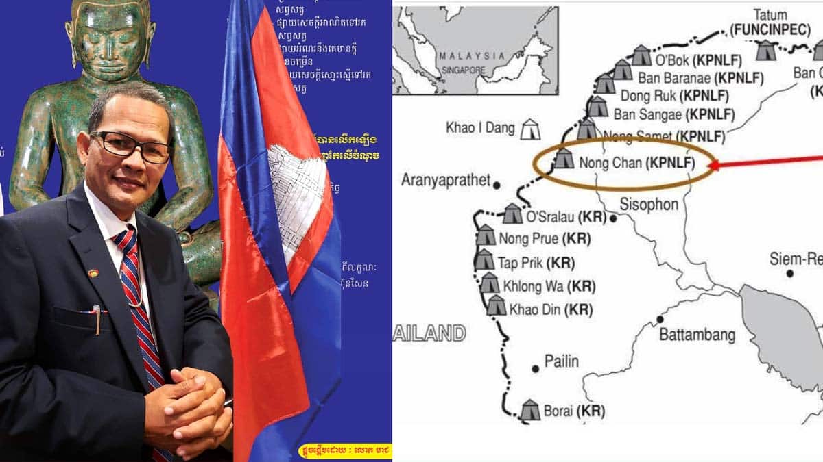 Meach Sovannara accuses Thai troops of burning Cambodian refugee homes in the 1980s