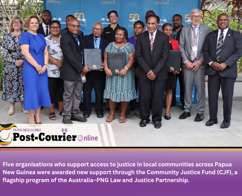 New grants for community justice in Papua New Guinea
