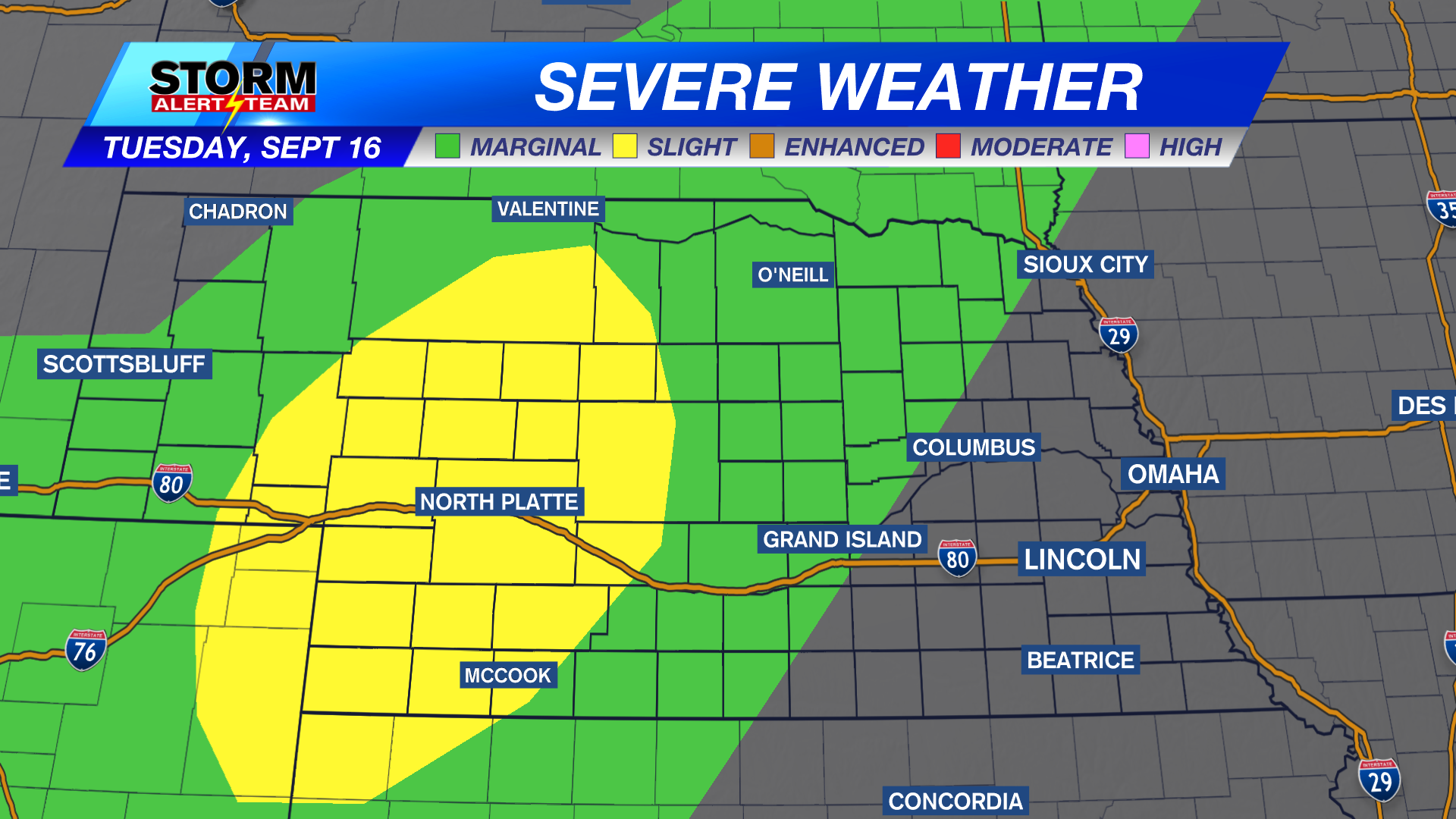 One more hot day; western Nebraska at risk for severe weather