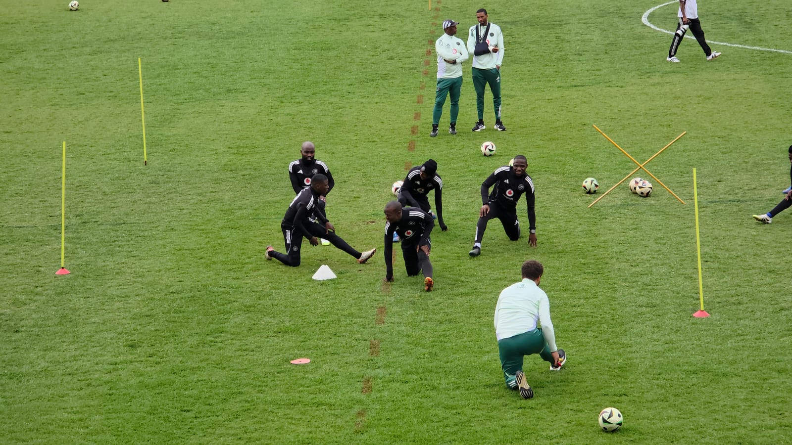 Pirates back at training after accident -