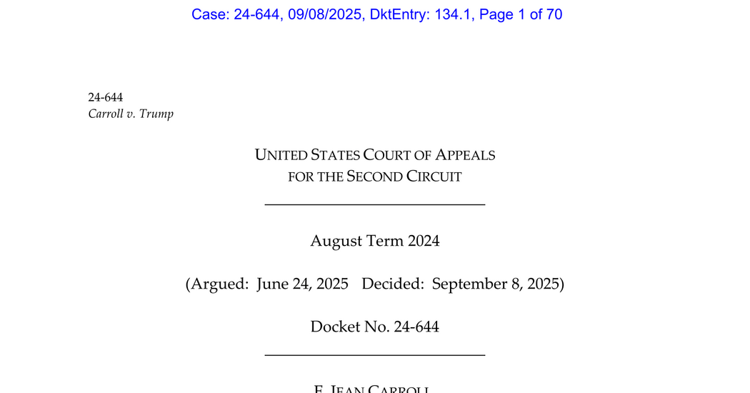 Read the Ruling on the Judgment Against Trump in the E. Jean Carroll Case