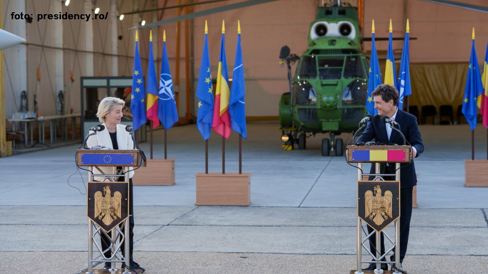 Conferinta de presa Ursula von der Leyen si Nicusor Dan foto presidency ro
