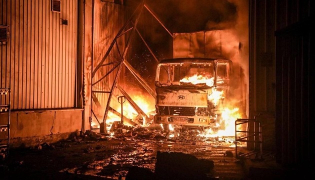 Warehouses burn down in Odesa after Russian UAV attack