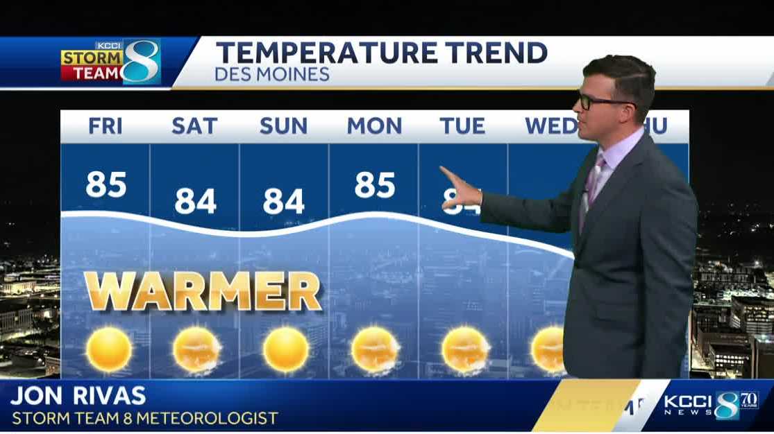 Warm weekend weather across Iowa