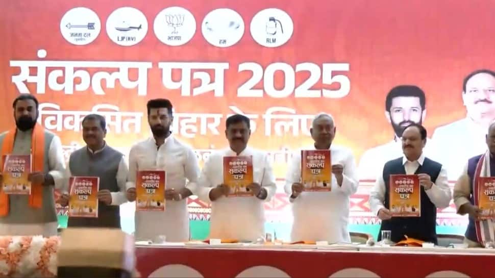 Bihar NDA Manifesto: 1 Crore Govt Jobs, Metro In 4 Cities, 7 New Expressways And More - NDA Unveils Its 'Sankalp Patra' | India News