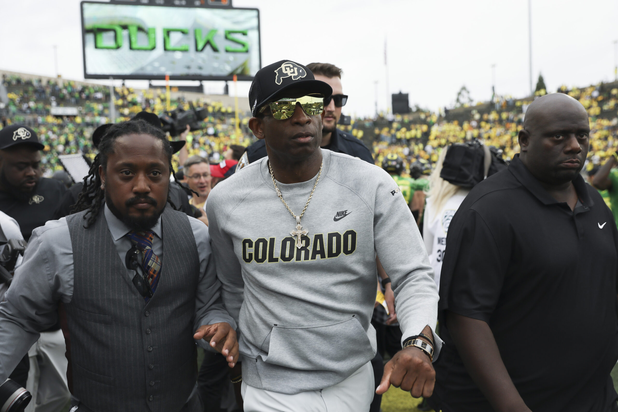 CU coach Deion Sanders back at practice after procedure for blood clots