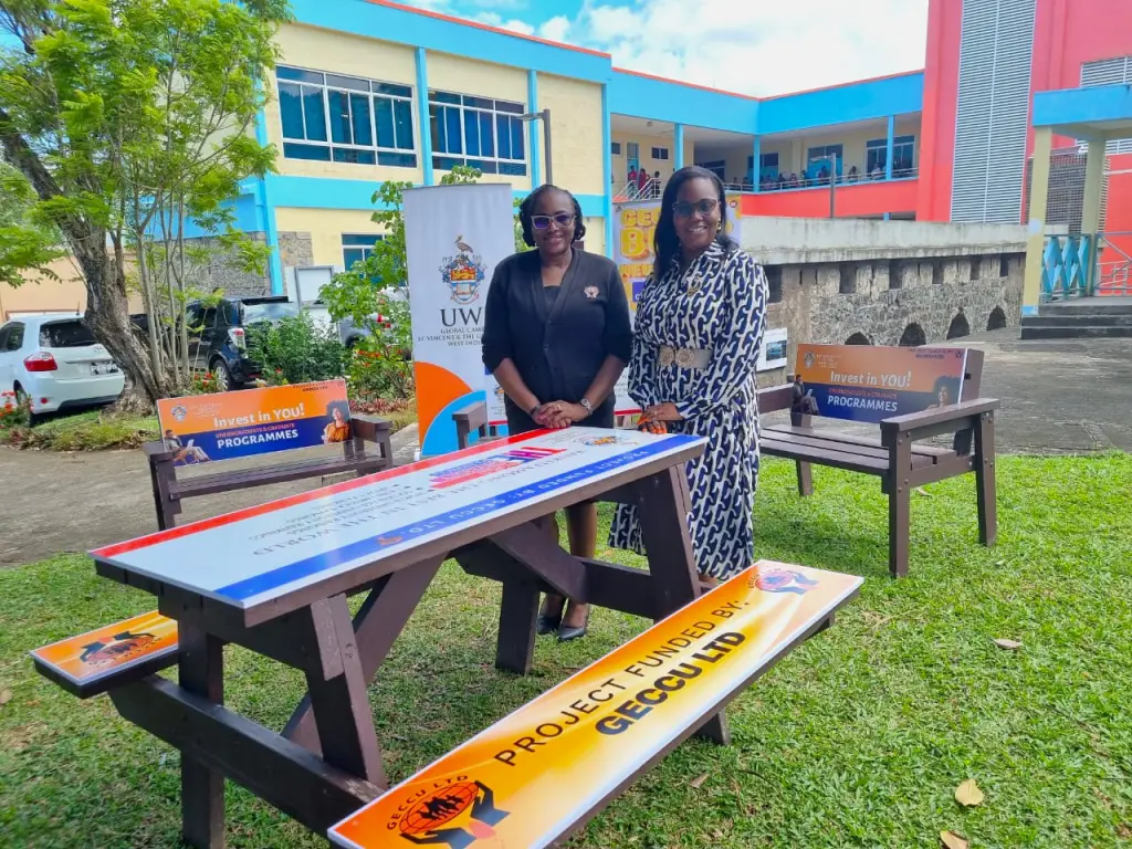 GECCU donates recreational benches to UWI Global Campus