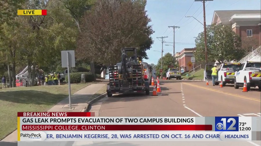 Gas leak leads to evacuations at Mississippi College