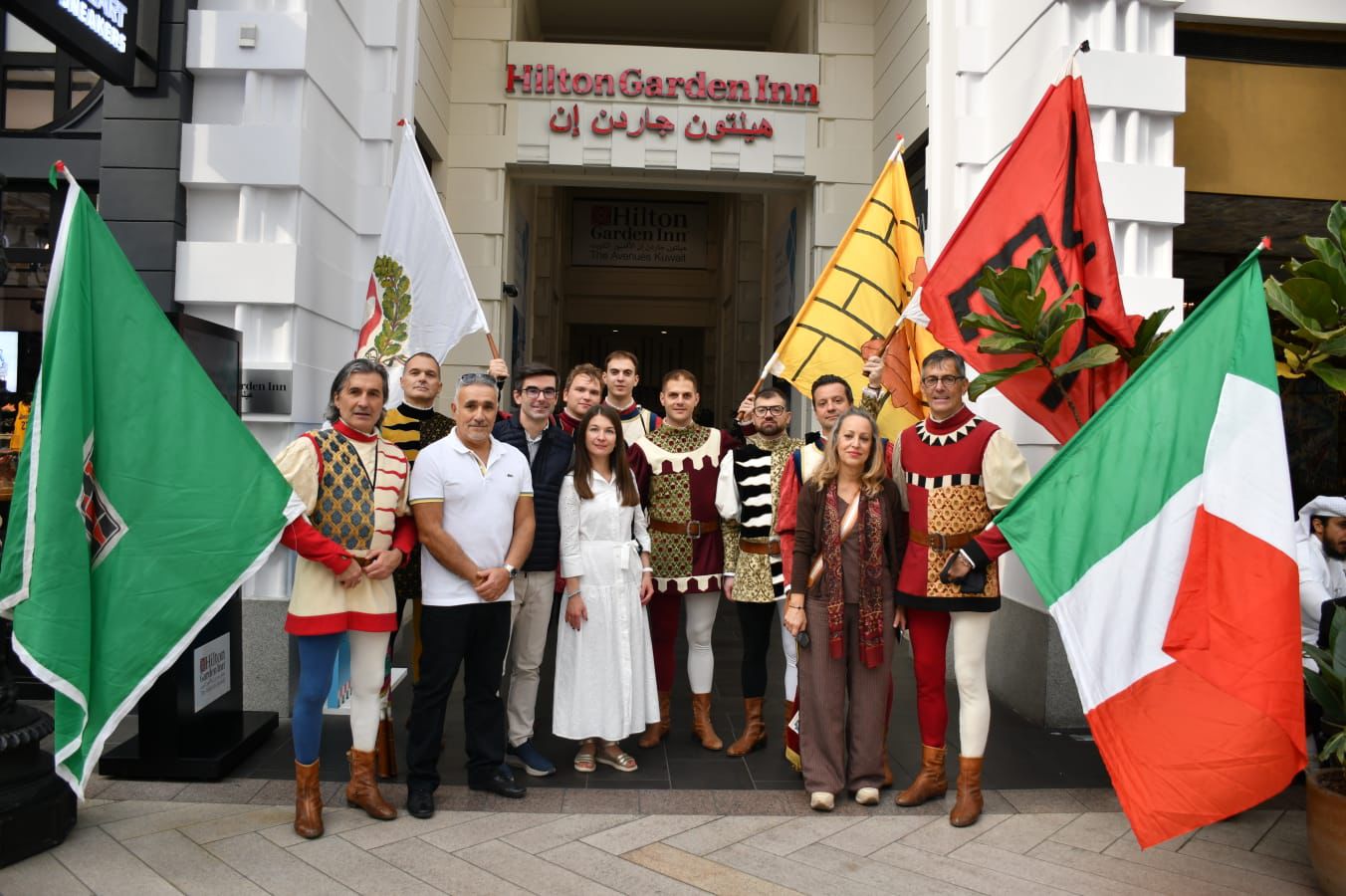 Italian flag-waving performances enchant crowds at The Avenues during Italian Design Week