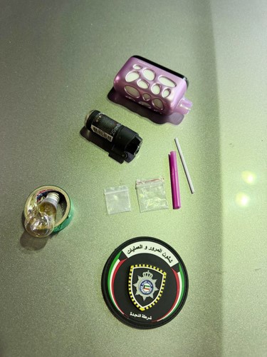 Kuwaiti arrested on Jahra Road for possessing drugs was wanted by law