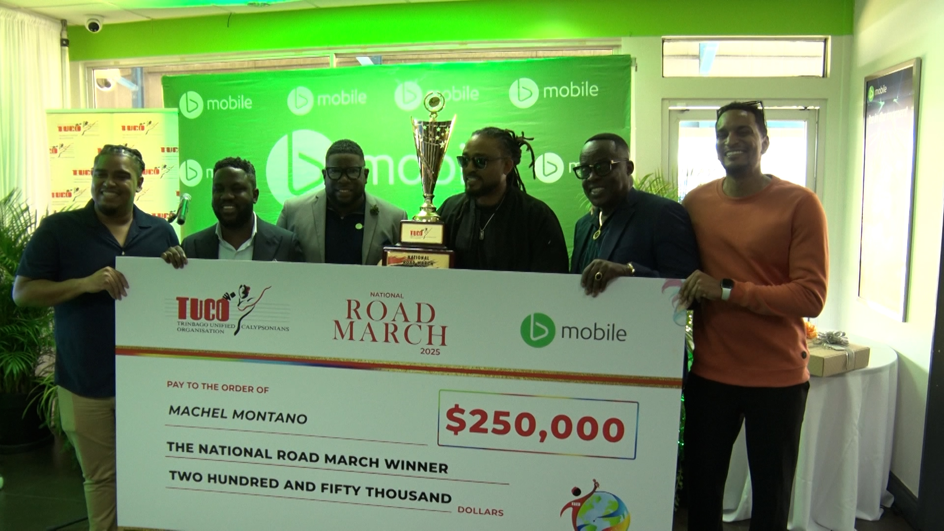Machel Montano Collects $250,000 And Trophy For 11th Road March Win