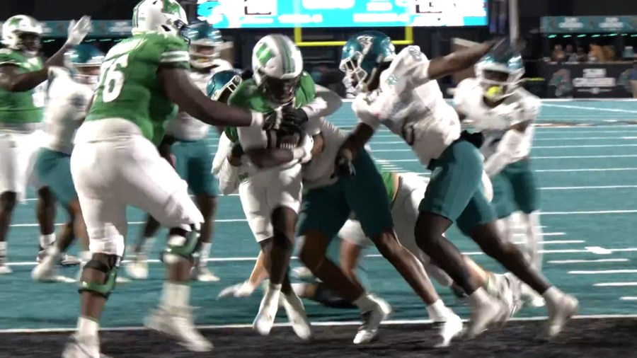 Marshall falls on the road to Coastal Carolina 44-27