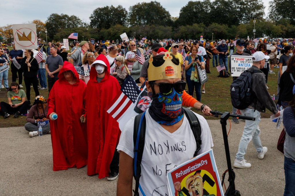'No Kings' protest in downtown Chicago