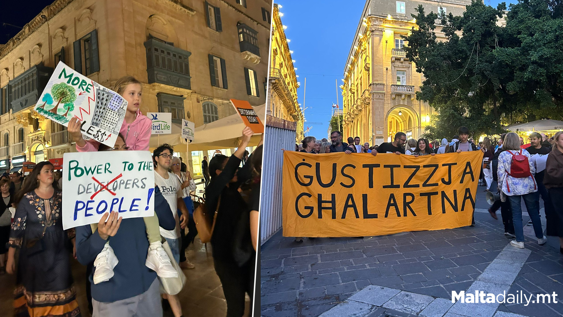 Protestors Gather Outside Of Parliament Against Planning Reforms