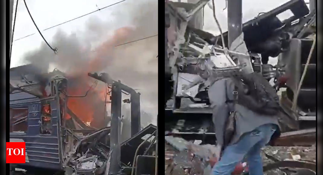 Railway station targeted: Russia hits Ukrainian passenger train; casualties feared