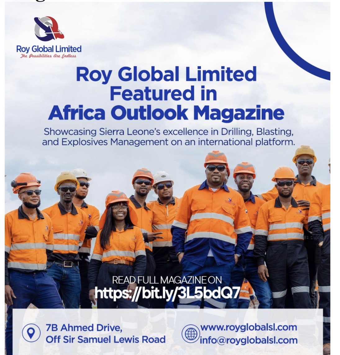 Roy Global Limited featured in Global Africa Outlook Magazine
