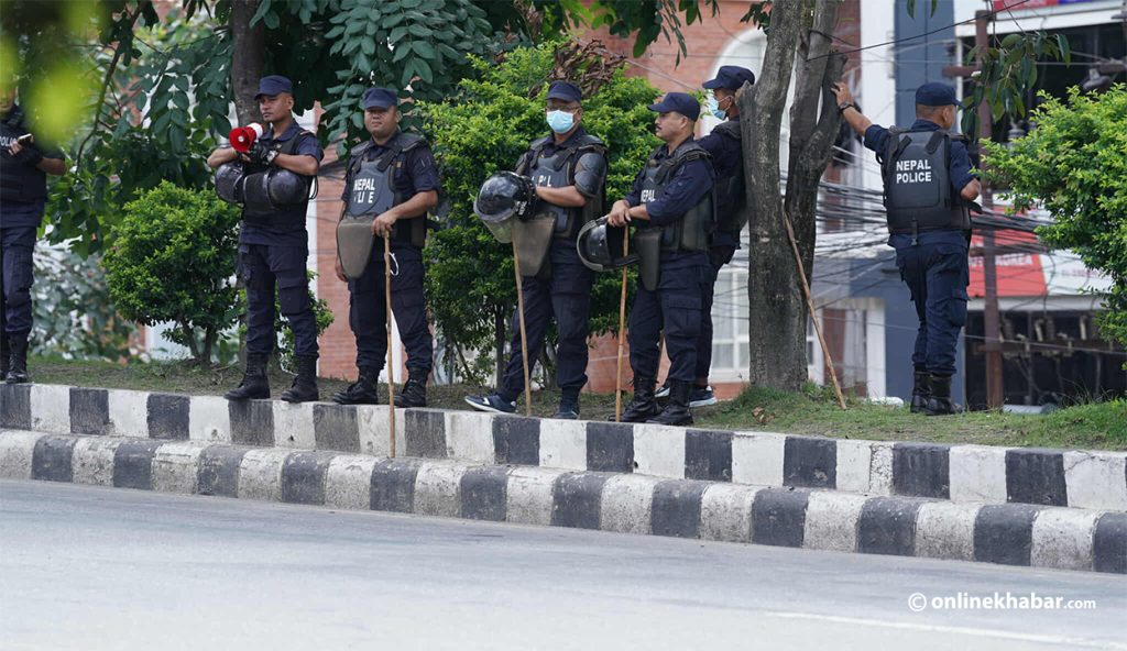 Security tightened in Maitighar-Baneshwor area (Photos)