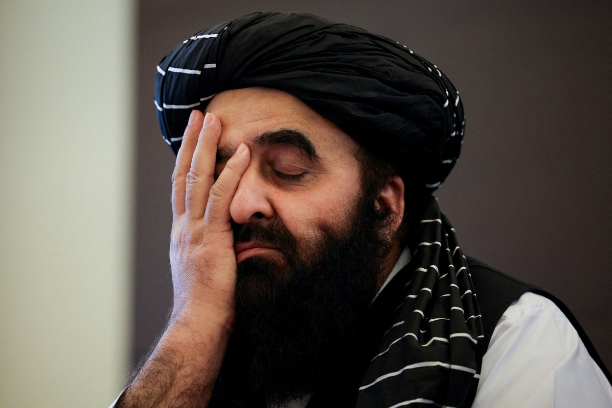 Taliban minister confronted over women’s rights during rare press conference for female journalists