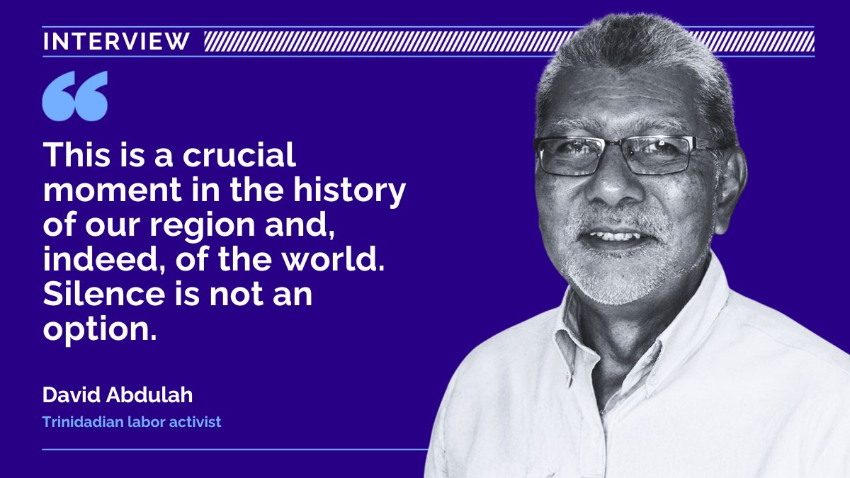 The Caribbean’s Zone of Peace Under Threat: A Conversation with David Abdulah