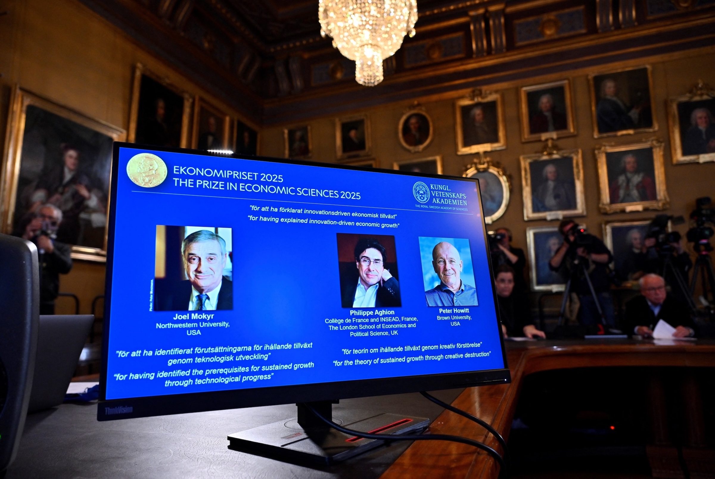 Trio win 2025 Nobel economics prize for work on innovation and ‘creative destruction’
