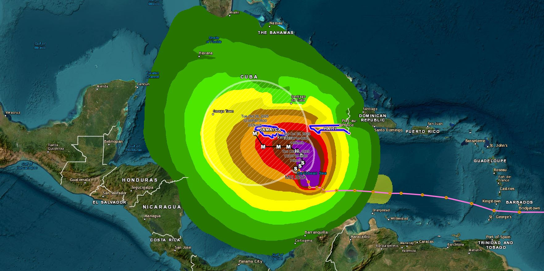 Tropical Storm Melissa to become a major hurricane as it nears Jamaica, Haiti