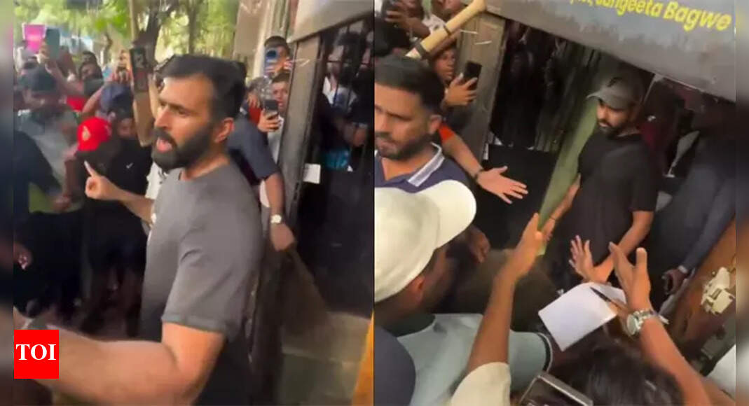 'Usko lagna nahi chahiye!': Abhishek Nayar turns bodyguard for Rohit Sharma amid chaos at Mumbai’s Shivaji Park - WATCH | Cricket News