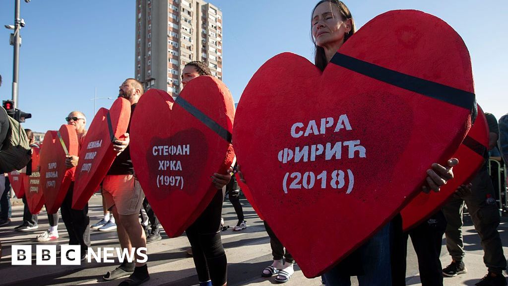 Anger lingers in Serbia a year after train station tragedy