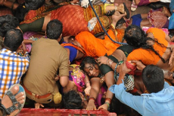 At least 12 dead, dozens injured in India stampede