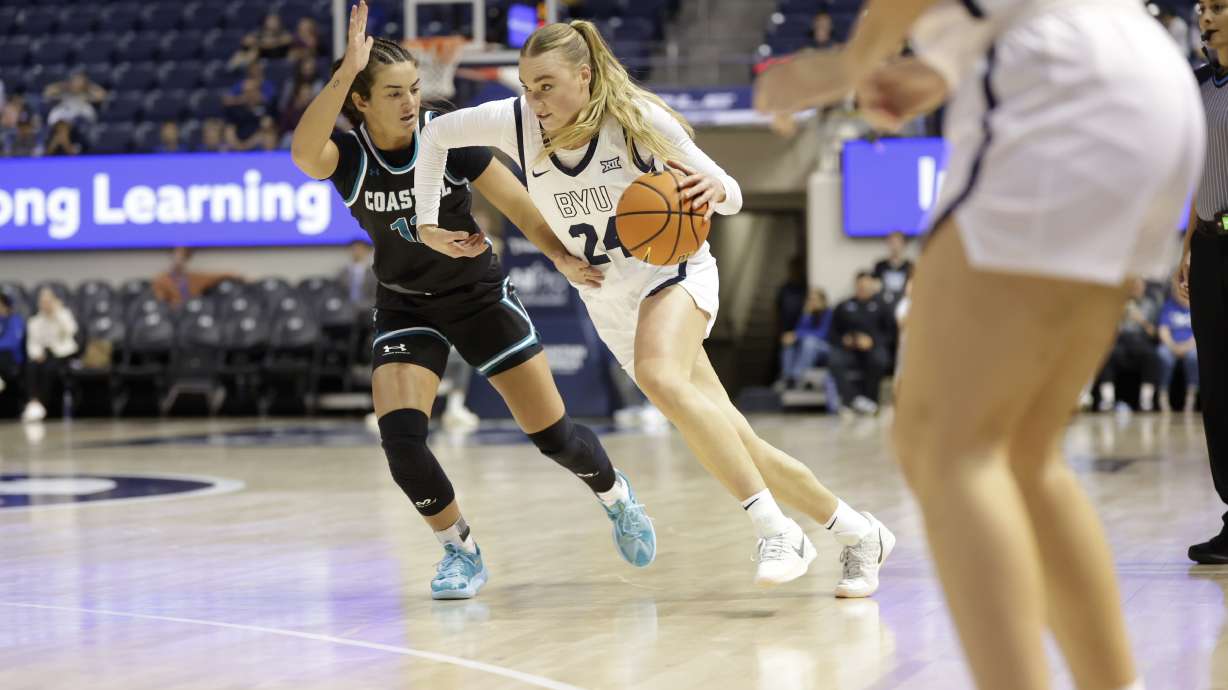 BYU women's season-opening win over Coastal Carolina a 1st for coach Lee Cummard