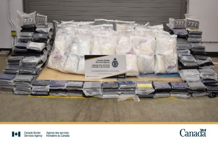 CBSA at Vancouver International Airport makes one of its largest seizures of narcotics destined for export worth over $69 million