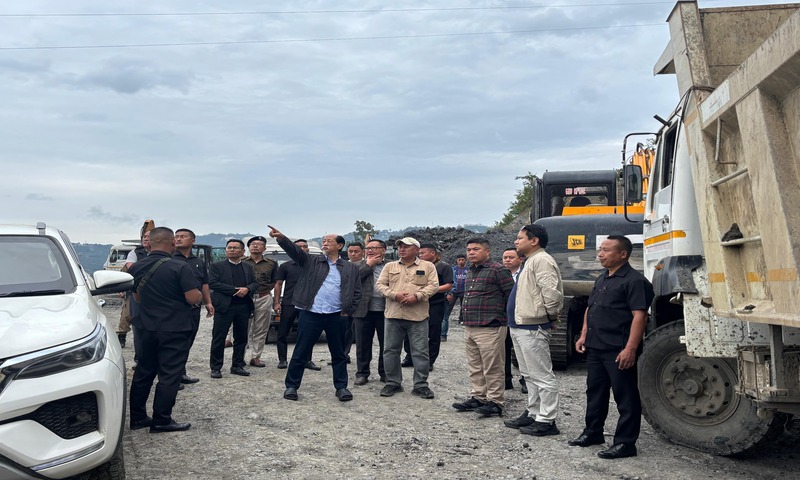 CM Rio inspects road repair works on NH in Kohima