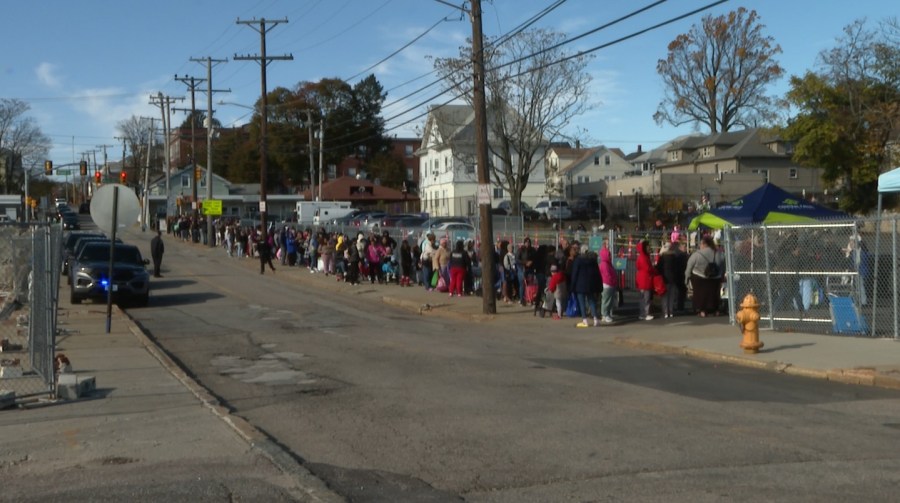 Central Falls holds food pantry for those in need