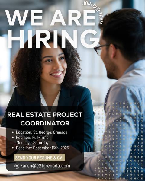 Century 21 Grenada vacancy: Real Estate Project Coordinator