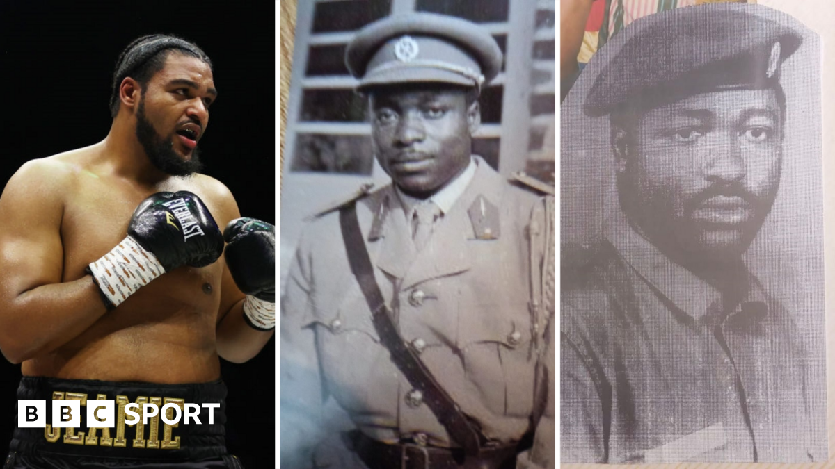 A picture of Jeamie TKV, his grandad (Andre-Bruno) and father (Makasi)