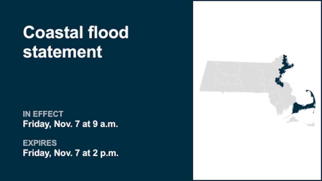 Coastal flood statement in place for 4 Massachusetts counties until ...