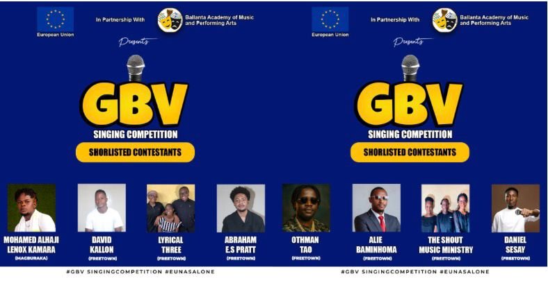 Eight Contestants Shortlisted for the EU and Ballanta Final GBV Singing Competition
