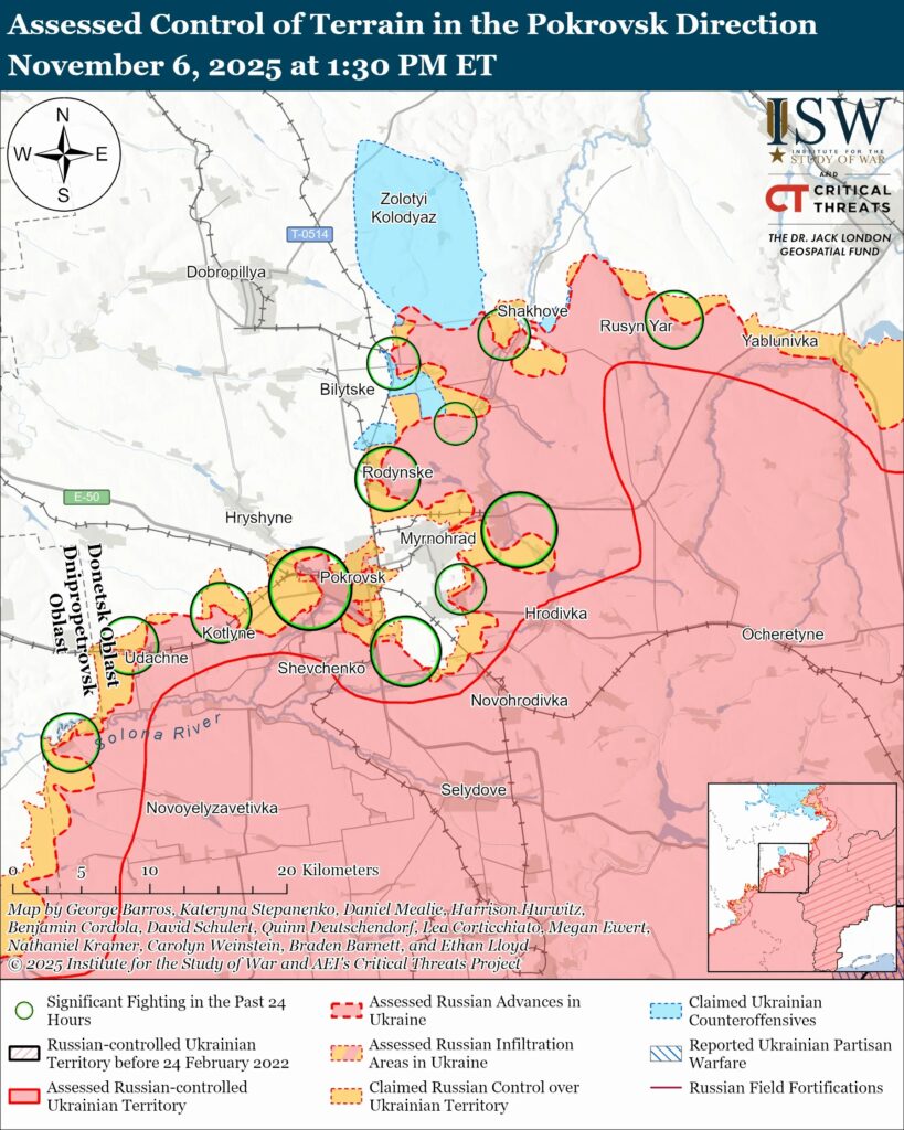 ISW: Russia sends reinforcements to consolidate infiltration gains in Pokrovsk sector
