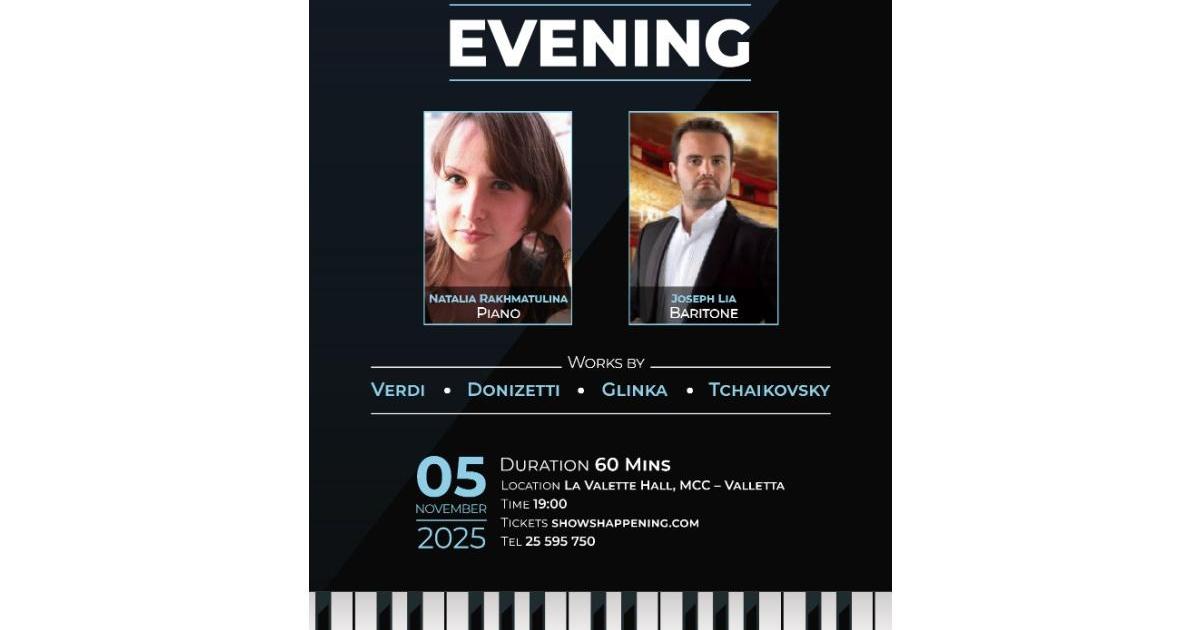 Joseph Lia and Natalia Rakhmatulina in a classical vocal evening at the MCC