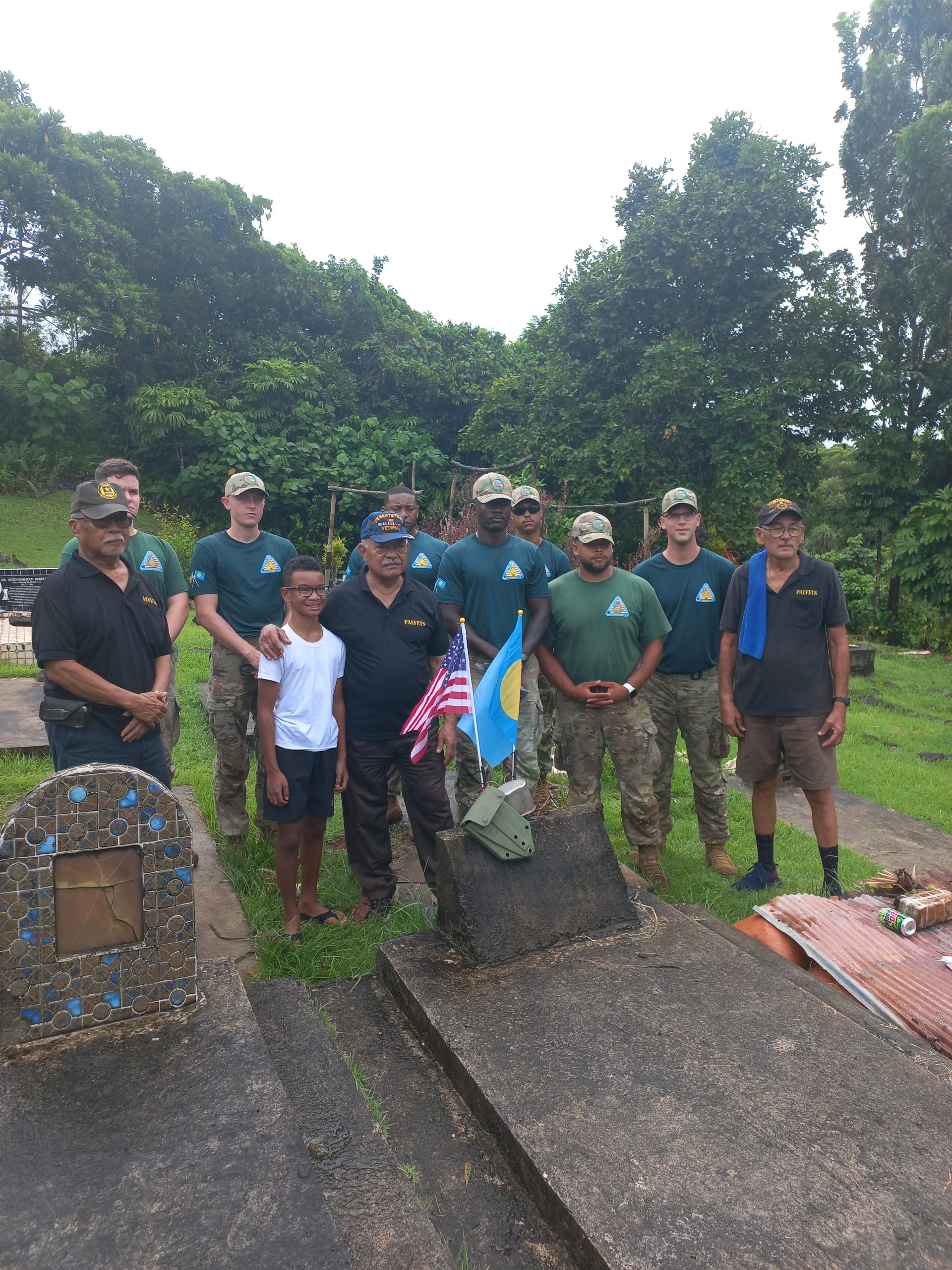 Palau Veterans Honor Fallen Service Members With Flag-Planting Tradition