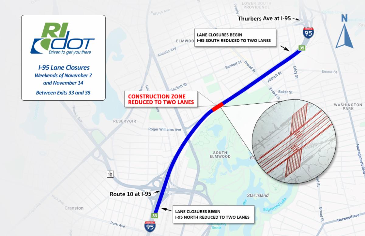 RIDOT to perform 3 'weekend-long' construction operations
