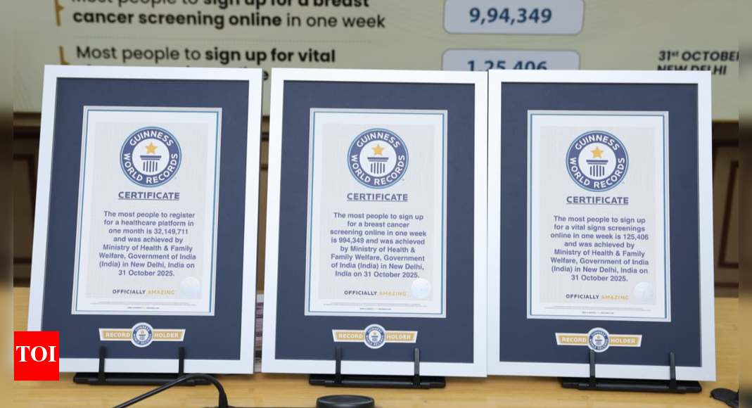 'Record-breaking milestone': India sets 3 Guinness World Records; JP Nadda shares details of health campaign | India News