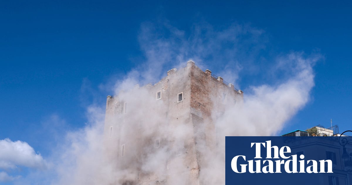 Rome: worker trapped and one injured after part of medieval tower collapses | Italy