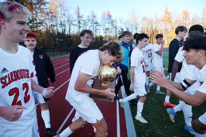 Scarborough boys soccer scores late to beat Brunswick in Class A final