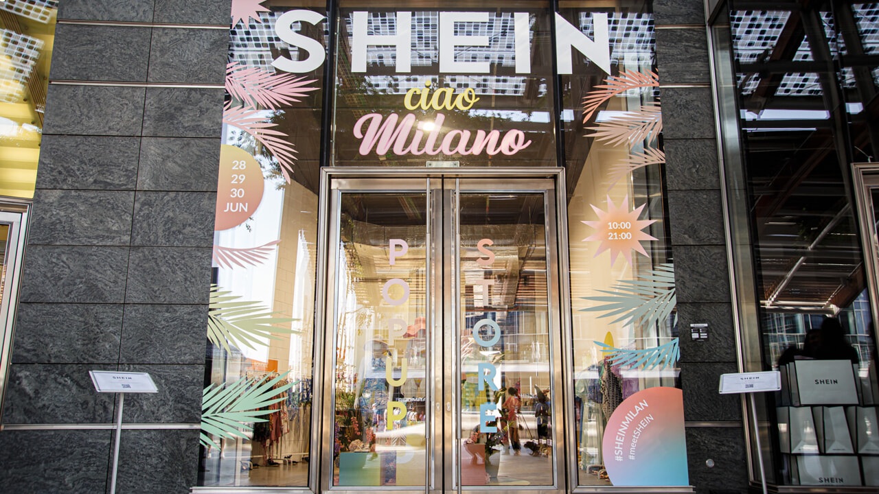 Shein pop-up store in Milan