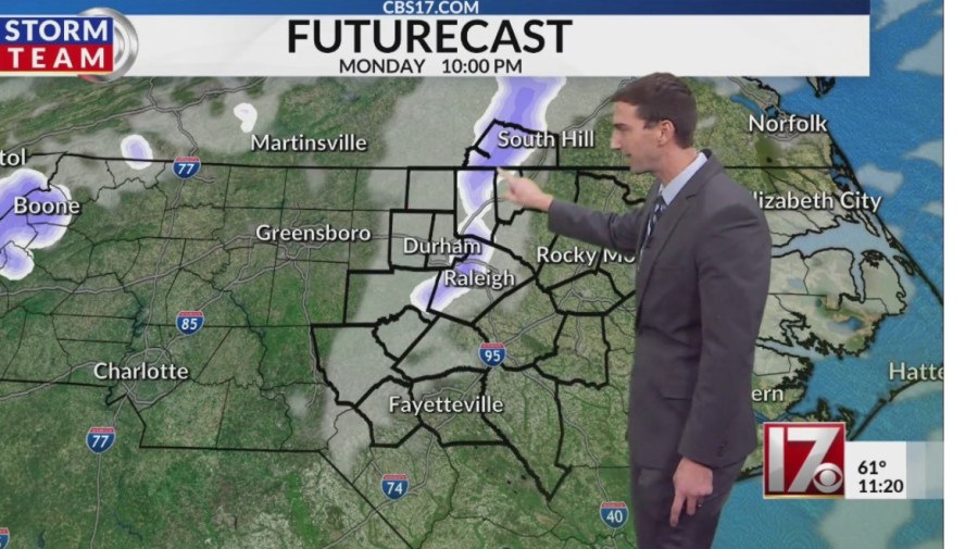 Snow flurries possible with central NC arctic blast Monday night; freeze watch issued