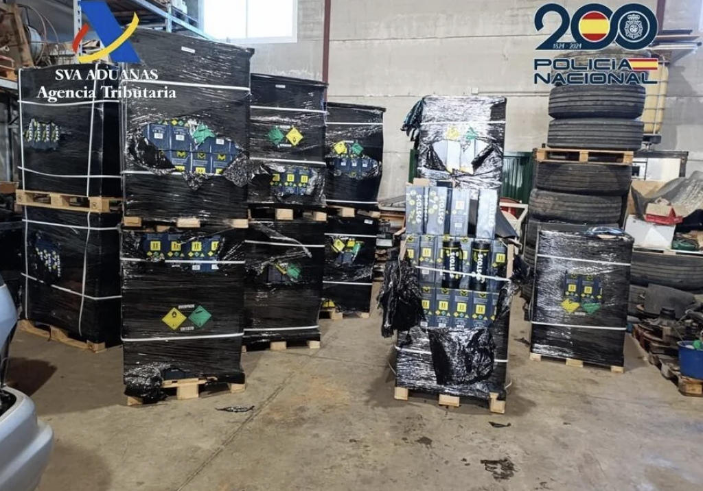 Spanish police dismantle international gang smuggling 'laughing gas' and tobacco