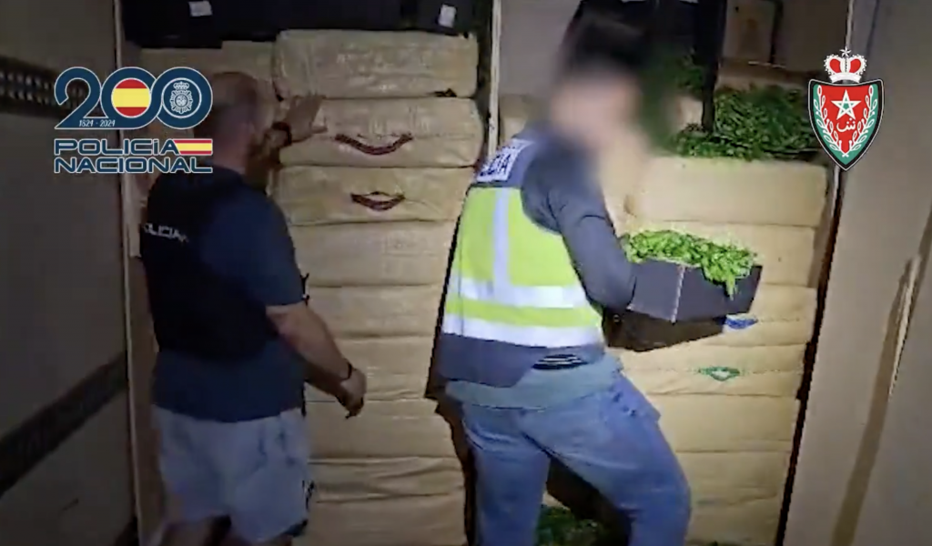 Spanish police uncover 20 tonnes of cannabis in trucks carrying peppers from Morocco