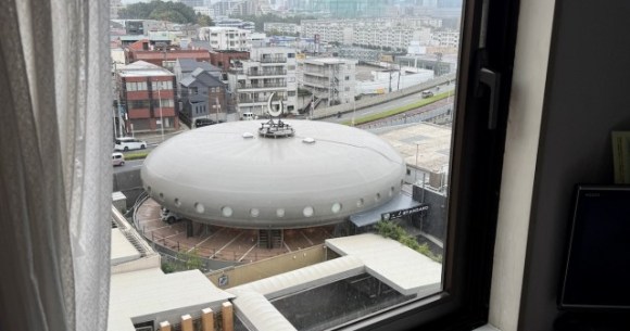 Stay in a hotel in Japan where you can see a UFO