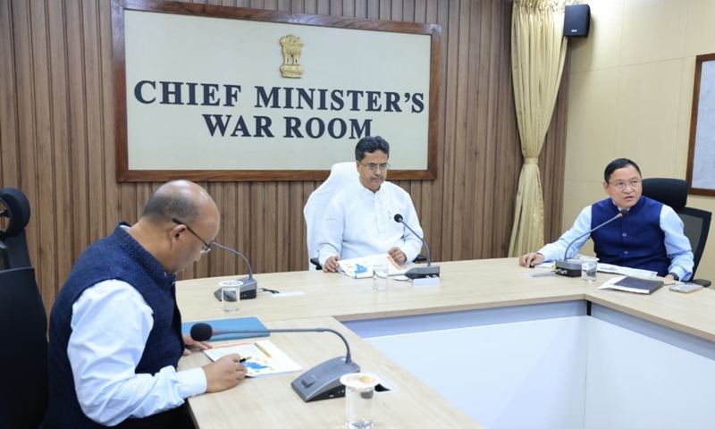 Tripura CM Manik Saha reviews Matabari Tourist Circuit project with Union Minister Scindia